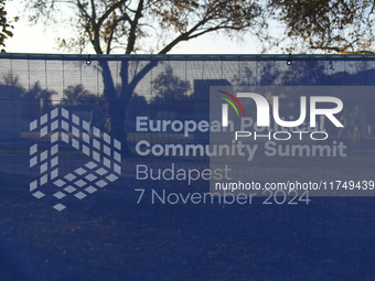 Preparations take place at the venue on the day of the 5th European Political Community Summit in Budapest, Hungary, on November 7, a day af...