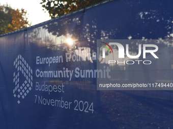 Preparations take place at the venue on the day of the 5th European Political Community Summit in Budapest, Hungary, on November 7, a day af...