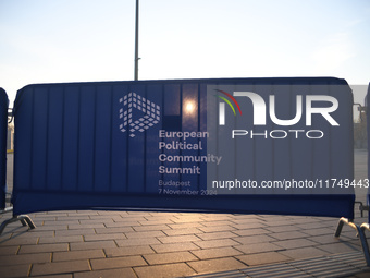 Preparations take place at the venue on the day of the 5th European Political Community Summit in Budapest, Hungary, on November 7, a day af...