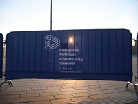 Preparations take place at the venue on the day of the 5th European Political Community Summit in Budapest, Hungary, on November 7, a day af...