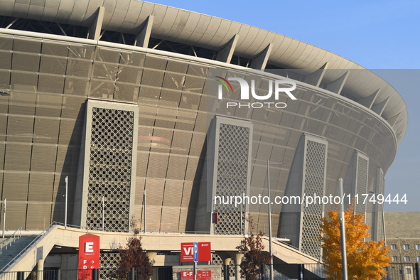 A general view of the Puskas Arena, the venue of the summit, in Budapest, Hungary, on November 7, during the 5th European Political Communit...