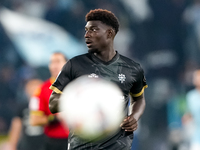 Michel Ndary Adopo of Cagliari Calcio looks on during the Serie A Enilive match between SS Lazio and Cagliari Calcio at Stadio Olimpico on N...