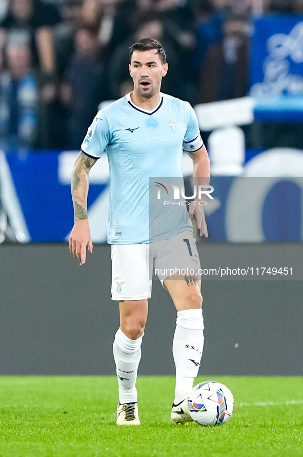 Alessio Romagnoli of SS Lazio during the Serie A Enilive match between SS Lazio and Cagliari Calcio at Stadio Olimpico on November 4, 2024 i...