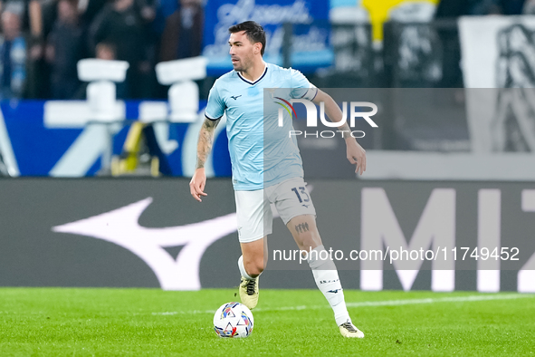 Alessio Romagnoli of SS Lazio during the Serie A Enilive match between SS Lazio and Cagliari Calcio at Stadio Olimpico on November 4, 2024 i...