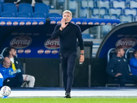 Marco Baroni head coach of SS Lazio yells during the Serie A Enilive match between SS Lazio and Cagliari Calcio at Stadio Olimpico on Novemb...