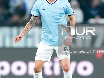 Nicolo' Rovella of SS Lazio during the Serie A Enilive match between SS Lazio and Cagliari Calcio at Stadio Olimpico on November 4, 2024 in...