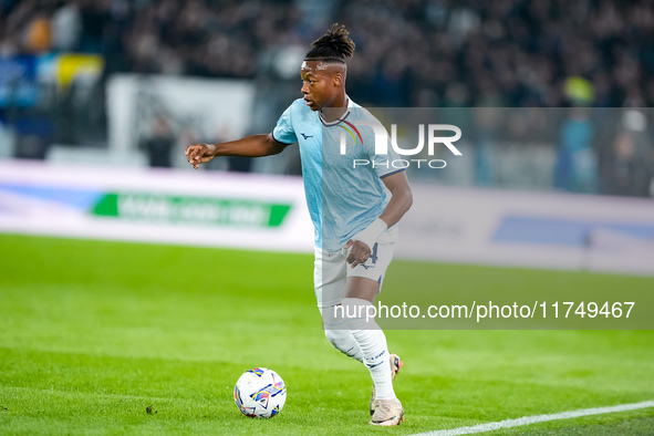 Tijjani Noslin of SS Lazio during the Serie A Enilive match between SS Lazio and Cagliari Calcio at Stadio Olimpico on November 4, 2024 in R...