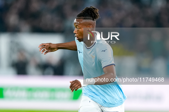 Tijjani Noslin of SS Lazio during the Serie A Enilive match between SS Lazio and Cagliari Calcio at Stadio Olimpico on November 4, 2024 in R...