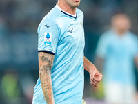 Nicolo' Rovella of SS Lazio looks on during the Serie A Enilive match between SS Lazio and Cagliari Calcio at Stadio Olimpico on November 4,...