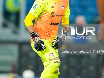 Simone Scuffet of Cagliari Calcio during the Serie A Enilive match between SS Lazio and Cagliari Calcio at Stadio Olimpico on November 4, 20...