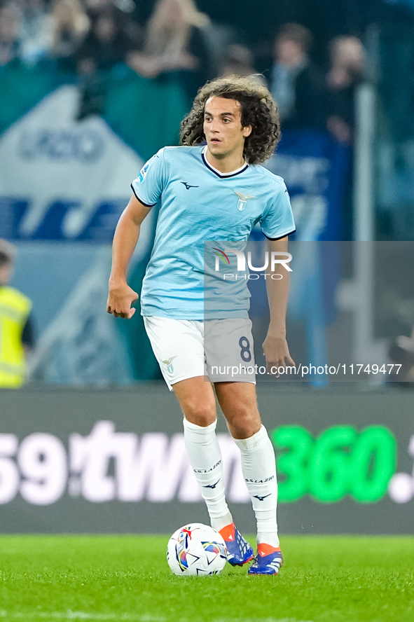 Matteo Guendouzi of SS Lazio during the Serie A Enilive match between SS Lazio and Cagliari Calcio at Stadio Olimpico on November 4, 2024 in...