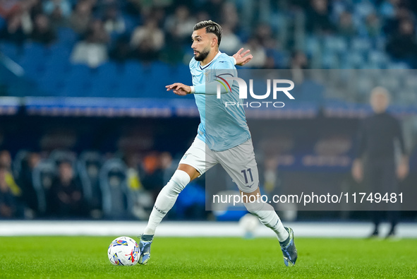 during the Serie A Enilive match between SS Lazio and Cagliari Calcio at Stadio Olimpico on November 4, 2024 in Rome, Italy. 