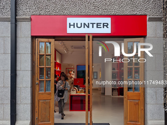 The first store of the British century fashion brand HUNTER opens in Chinese Mainland in Shanghai, China, on November 7, 2024. (