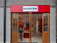 The first store of the British century fashion brand HUNTER opens in Chinese Mainland in Shanghai, China, on November 7, 2024. (