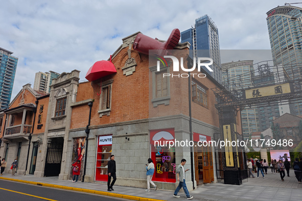 The first store of the British century fashion brand HUNTER opens in Chinese Mainland in Shanghai, China, on November 7, 2024. 