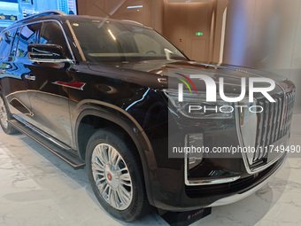 A high-end Hongqi car is in the store in Shanghai, China, on November 7, 2024. (