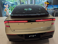 Xiaopeng's first AI car, the P7+, is displayed at its flagship store in Shanghai, China, on November 7, 2024. (