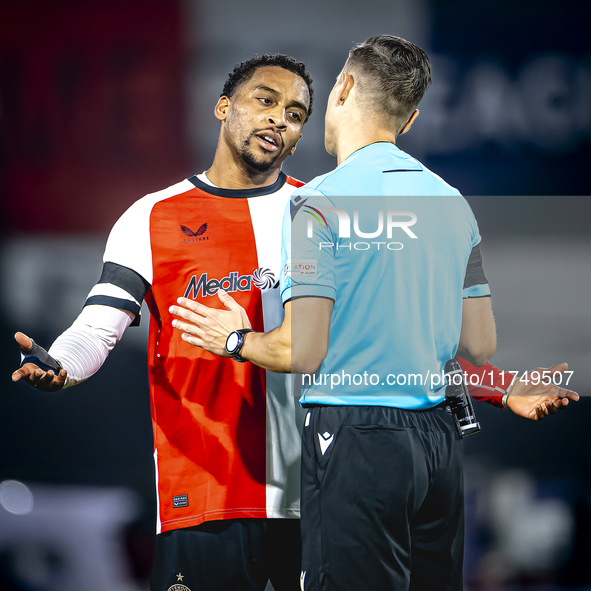 Feyenoord Rotterdam midfielder Quinten Timber plays during the match between Feyenoord and Salzburg at the Feyenoord stadium De Kuip for the...