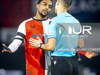 Feyenoord Rotterdam midfielder Quinten Timber plays during the match between Feyenoord and Salzburg at the Feyenoord stadium De Kuip for the...