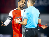 Feyenoord Rotterdam midfielder Quinten Timber plays during the match between Feyenoord and Salzburg at the Feyenoord stadium De Kuip for the...