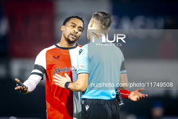 Feyenoord Rotterdam midfielder Quinten Timber plays during the match between Feyenoord and Salzburg at the Feyenoord stadium De Kuip for the...