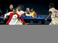 Feyenoord Rotterdam forward Igor Paixao and Red Bull Salzburg midfielder Mamady Diambou play during the match between Feyenoord and Salzburg...