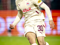 Red Bull Salzburg midfielder Oscar Gloukh plays during the match between Feyenoord and Salzburg at the Feyenoord stadium De Kuip for the UEF...