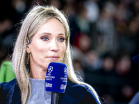 Helene Hendriks of ZIGGO Sport is present during the match between Feyenoord and Salzburg at the Feyenoord stadium De Kuip for the UEFA Cham...