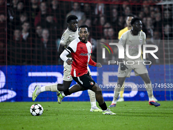 Feyenoord Rotterdam midfielder Quinten Timber plays during the match between Feyenoord and Salzburg at the Feyenoord stadium De Kuip for the...