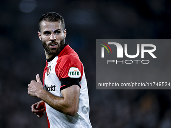 Feyenoord Rotterdam defender Bart Nieuwkoop plays during the match between Feyenoord and Salzburg at the Feyenoord stadium De Kuip for the U...