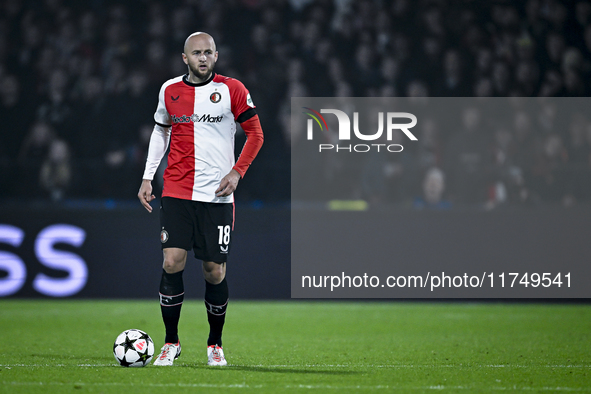 Feyenoord Rotterdam defender Gernot Trauner plays during the match between Feyenoord and Salzburg at the Feyenoord stadium De Kuip for the U...