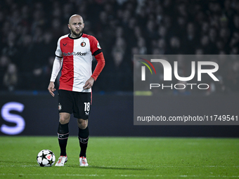 Feyenoord Rotterdam defender Gernot Trauner plays during the match between Feyenoord and Salzburg at the Feyenoord stadium De Kuip for the U...