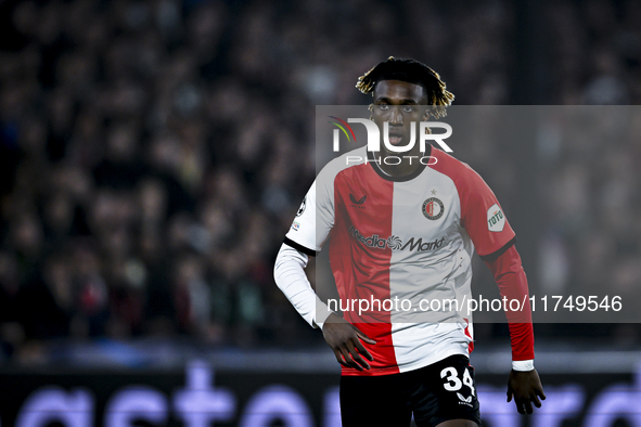 Feyenoord Rotterdam midfielder Chris-Kevin Nadje plays during the match between Feyenoord and Salzburg at the Feyenoord stadium De Kuip for...