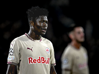 Red Bull Salzburg forward Karim Konate plays during the match between Feyenoord and Salzburg at the Feyenoord stadium De Kuip for the UEFA C...