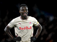 Red Bull Salzburg defender Samson Baidoo plays during the match between Feyenoord and Salzburg at the Feyenoord stadium De Kuip for the UEFA...