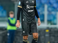 Sebastiano Luperto of Cagliari Calcio during the Serie A Enilive match between SS Lazio and Cagliari Calcio at Stadio Olimpico on November 4...