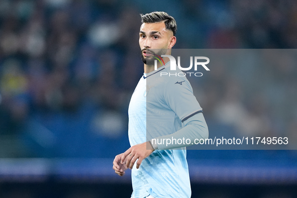 Taty Castellanos of SS Lazio looks on during the Serie A Enilive match between SS Lazio and Cagliari Calcio at Stadio Olimpico on November 4...