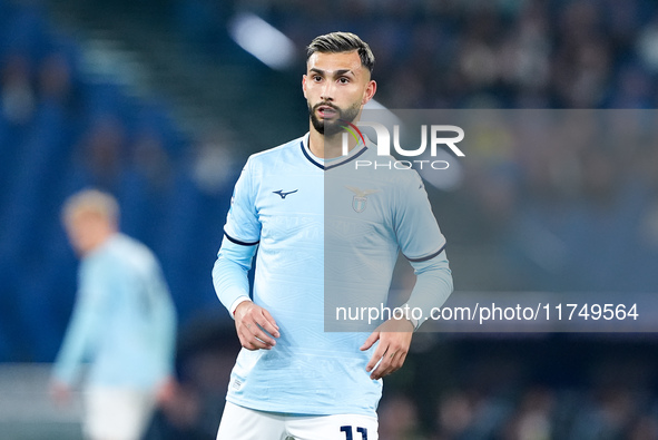 Taty Castellanos of SS Lazio looks on during the Serie A Enilive match between SS Lazio and Cagliari Calcio at Stadio Olimpico on November 4...