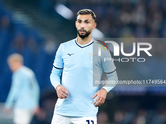 Taty Castellanos of SS Lazio looks on during the Serie A Enilive match between SS Lazio and Cagliari Calcio at Stadio Olimpico on November 4...