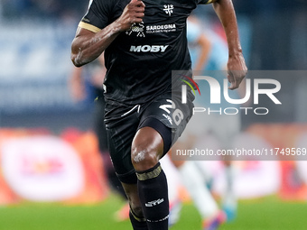 Yerry Mina of Cagliari Calcio during the Serie A Enilive match between SS Lazio and Cagliari Calcio at Stadio Olimpico on November 4, 2024 i...