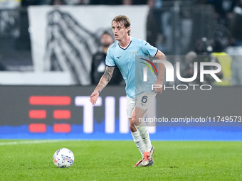 Nicolo' Rovella of SS Lazio during the Serie A Enilive match between SS Lazio and Cagliari Calcio at Stadio Olimpico on November 4, 2024 in...