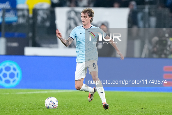 Nicolo' Rovella of SS Lazio during the Serie A Enilive match between SS Lazio and Cagliari Calcio at Stadio Olimpico on November 4, 2024 in...