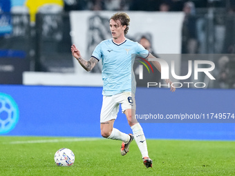 Nicolo' Rovella of SS Lazio during the Serie A Enilive match between SS Lazio and Cagliari Calcio at Stadio Olimpico on November 4, 2024 in...