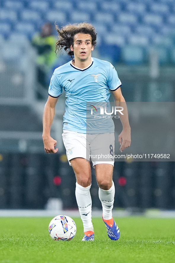 Matteo Guendouzi of SS Lazio during the Serie A Enilive match between SS Lazio and Cagliari Calcio at Stadio Olimpico on November 4, 2024 in...