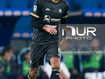 Sebastiano Luperto of Cagliari Calcio during the Serie A Enilive match between SS Lazio and Cagliari Calcio at Stadio Olimpico on November 4...