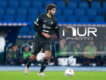 Sebastiano Luperto of Cagliari Calcio during the Serie A Enilive match between SS Lazio and Cagliari Calcio at Stadio Olimpico on November 4...