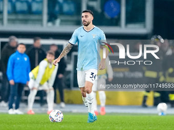 Mario Gila of SS Lazio during the Serie A Enilive match between SS Lazio and Cagliari Calcio at Stadio Olimpico on November 4, 2024 in Rome,...