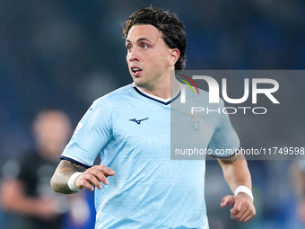 Samuel Gigot of SS Lazio looks on during the Serie A Enilive match between SS Lazio and Cagliari Calcio at Stadio Olimpico on November 4, 20...