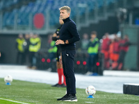 Marco Baroni head coach of SS Lazio looks on during the Serie A Enilive match between SS Lazio and Cagliari Calcio at Stadio Olimpico on Nov...