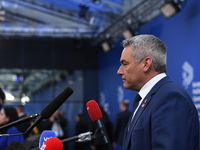 Karl Nehammer, Chancellor of Austria, arrives at the 5th European Political Community Summit in Budapest, Hungary, on November 7. This occur...